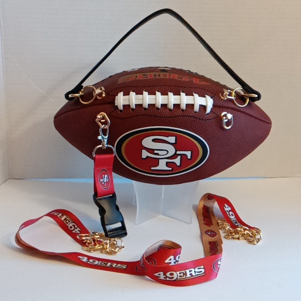 LIMITED EDITION HANDMADE SAN FRANCISCO 49ERS Football Purse ๐ - Picture 7 of 17